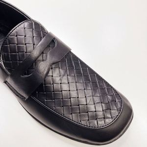 Drop Shipping High Quality Genuine Leather Men Flats Shoes Career Lace-Up Square Toe Rubber Outsole Lightweight - Product Image 3