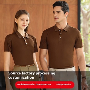 Verano Casual hombres mujeres manga corta Piqué de punto <span class=keywords><strong>para</strong></span> Polo logotipo personalizado bordado impresión patrón sólido camiseta uniformes - Product Image 6