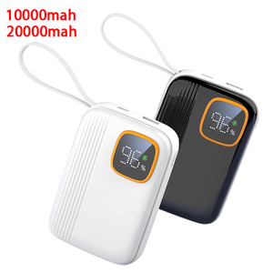 พาวเวอร์แบงค์พร้อมสายชาร์จ 20000mah 10000mah สำหรับใช้งานกลางแจ้ง พกพาสะดวก ชาร์จเร็ว ชาร์จซ้ำได้ สำหรับ iPhone พร้อมหน้าจอ LED - Product Image 1