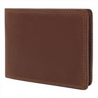 Dompet Panjang Kulit Sapi Asli Full Grain Coklat Vintage Premium – Tempat Kartu Resleting Mewah untuk Pria
