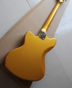 <span class=keywords><strong>Guitarra</strong></span> eléctrica Weifang Rebon de 6 cuerdas Gold Color Jazz Master - Product Image 4