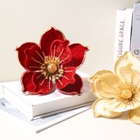 Großhandelsartikel Oyo7780 Samt-Bunte Weihnachtsmagnolienblüte mit Glitzer für Weihnachtsbaumdekoration
