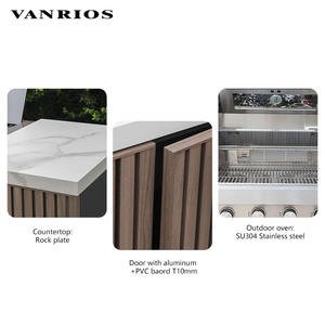Summer Aluminum Modular Modern Cabinet Bbq Pizza Oven Island Storage Box Camping Outdoor Kitchen Furniture Set with <strong>Grill</strong> - Product Image 6
