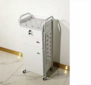 Mueble de Peluquería, Gabinete para Herramientas de Salón de Belleza, Carrito de Almacenamiento para Salón de Belleza, Carrito Pequeño de Acero Inoxidable, Estante de Almacenamiento - Product Image 5