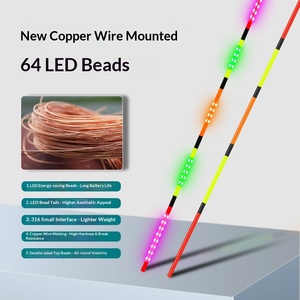 Galleggianti da Pesca LED Intelligenti Neri 41cm-44cm Lunghi, che Cambiano Colore, in EVA PVC, Luminosi di Notte, per Carpe e Tilapia - Product Image 2