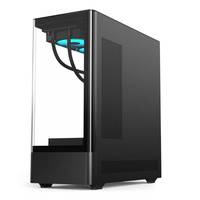 Unique Full-tower Black White CPU Gaming Computer Cases & Towers Wholesales Atx Gaming Pc case with Screen Lcd Display
