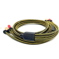 Câble d'extension AV nickelé 3 RC-A mâle/femelle 1m pour audio vidéo composite de voiture