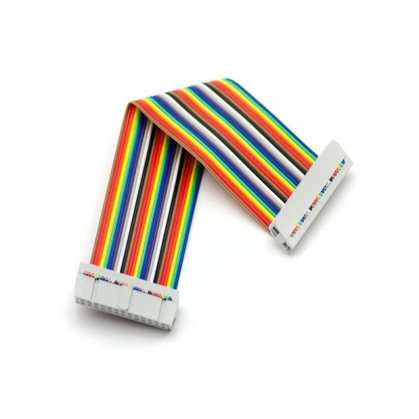 Custom Cable Dupont 1.27mm Male to Female 12pin Flexible Flat Rainbow Cable