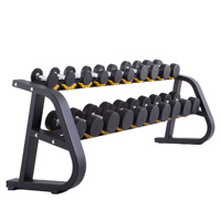 Soporte de Acero de 2 Niveles para Gimnasio, Resistente, para 10 Pares de Mancuernas, Juego de Mancuernas Premium para Uso en Casa o Gimnasio