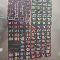 Tuiles de Mahjong Américain en Acrylique Type 36, Motif Écaille de Tortue, Emballage Boîte en Carton pour Mahjong Récréatif