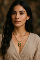 Collier pendentif carte de tarot géométrique à la mode en gros plaqué or simple corde colorée en forme de coeur cadeau porte-bonheur
