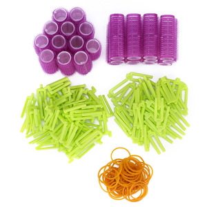 <b>Hair</b> <b>Roller</b> Set Plastic Heatless Snap Type Large Purple <b>Small</b> Blue Cylinder For Voluminous Textured <b>Hair</b> Styling - Product Image 1