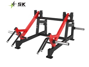 <span class=keywords><strong>Machine</strong></span> à haltères pour les jambes SK Commercial, avec poids chargés, pour les squats, les soulevés de terre, les shrugs, construction en acier pliable et réglable, soulevé de terre debout - Product Image 1