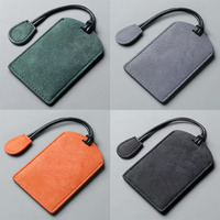 Porte-clés en cuir suédé NFC, porte-clés de voiture à induction, étui pour clé NFC, étui pour carte d'accès, housse pour carte, porte-clés avec logo personnalisé