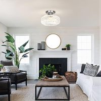 Plafonnier moderne en acier inoxydable TSINYE 220V IP44 3500K blanc chaud à intensité variable pour la décoration de la maison, de la chambre à coucher et du salon