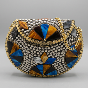 Unique Design Vintage Metal Clutch Zipper Women Luxury Fashion Party Evening Waterproof <b>PVC</b> Beading Flowers High Quality - Product Image 1