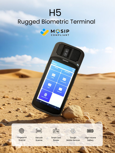 Mobile Verification Device with FAP20 FP Sensor NFC QR Scanner for Check Point & Vehicle Licensing Agency Android Stock