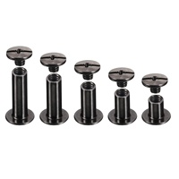 Reliure sexuelle en acier inoxydable 2mm pour homme et femme, vis de poste, livre de comptes, chicago, vis noire pour cuir