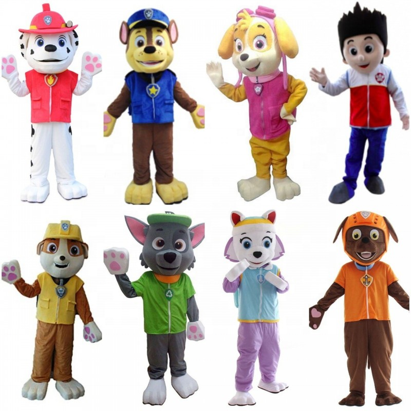 In Stock Party Karakter Paw Dog Patrouille Mascotte Kostuum Kids Verjaardag Cosplay Mascotte Doek Pluche