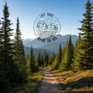 T-shirt de randonnée Last Trail Before The Veil, cadeau pour demoiselle d'honneur, taille adulte unisexe - Product Image 3