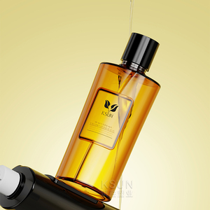 Bouteille de shampooing en plastique PETG de luxe 300ml pour emballage de soins de la peau extrémité ouverte facile avec pompe à bouchon à vis - Product Image 1