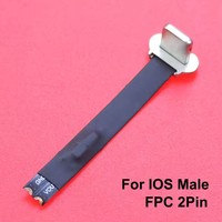 Conector Micro USB Tipo C FPC de 2 y 3 pines con resistencia R1, cable plano flexible macho, cable de carga rápida, extensión de cable para teléfono