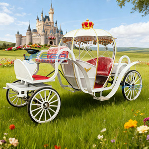 Chariot de citrouille électrique rose romantique de haute qualité, accessoires personnalisables avec frein hydraulique, idéal pour les séances photo de mariage de luxe - Product Image 2