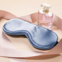 Masque de sommeil en satin doux OEM avec sangle élastique, cache-yeux en soie pour le voyage, vente en gros