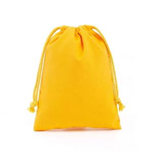 Soft Velvet Cotton Drawstring Pouch Jewelry Gift <b>Bag</b> with Color-Matched <b>Cord</b>, 9 Colors Small Storage Sachet Custom Logo - Product Image 6