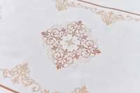 Ensemble de literie d'hôtel 5 étoiles de luxe avec logo personnalisé, 100% coton, broderie blanche, housse de couette, drap, ensemble de 4 pièces