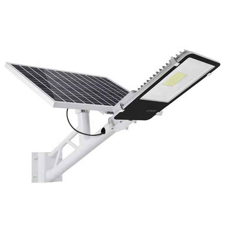 Grape 200W LED Solar Street Lights  Outdoor Dusk to Dawn Pole Light with Remote Control  Waterproof  Ideal for Parking Lot Stadi