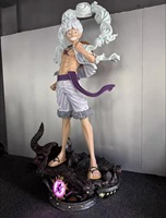 Estatua de Resina de Fibra de Vidrio Esculpida a Prueba de Agua de Monkey D. Luffy de One Piece, Figura de Anime Coleccionable de Tamaño Real 1:1 para Decoración