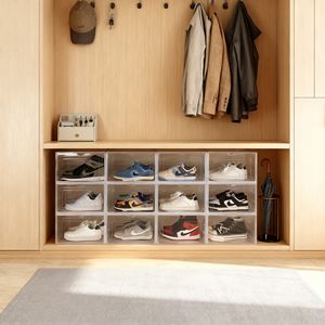 Vitrine transparente pour baskets Armoire à chaussures empilable pour baskets Stockage en gros avec porte magnétique - Product Image 5