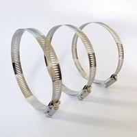 Factory American-style Snap Cap Stainless Steel Hose Clamp Buckle Cover Hoop Pipe Clip Reinforced Large Torque Automotive