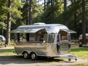 Remorque de banquet Viking Longhouse avec fumoir à feu ouvert et robinet à cidre pour poisson fumé, bouillie de seigle et vin au miel - Product Image 3