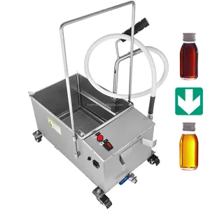 Stainless Steel Portable Fryer Filter High Efficient Electric Shortening Fryer Oil Filter Cart Machine Oil Filter Purifier