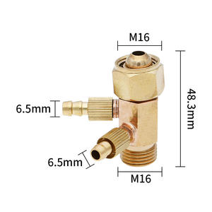 Connecteur gaz-eau pour torche de soudage à l'arc à l'argon Kenby, adaptateur air-eau refroidi à l'eau en cuivre M16 pour torches de soudage - Product Image 1