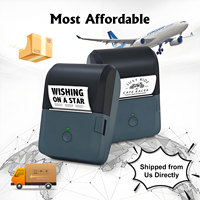Imprimante d'étiquettes thermique portable HZTZ Mini 203dpi Impression noir et blanc Papier 58mm Batterie 1200mAh Garantie 1 an En stock