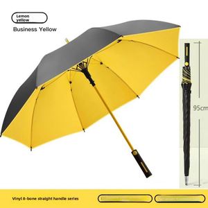 Paraguas de Golf Semiautomático Extra Grande con Mango Largo, 8 Varillas, Resistente a la Intemperie, con Revestimiento Negro Grueso y Protección Solar - Product Image 2