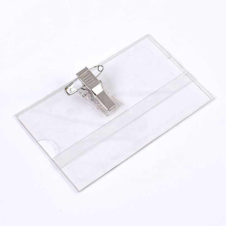 Clear Waterproof Transparent PVC Plastic ID Card Holder Plastic DOUBLE FACE ID CASE - View #4