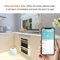 Détecteur de fuite d'eau intelligent Tuya WiFi avec avertisseur sonore et notification via application, alarme sans fil contre les inondations et les débordements
