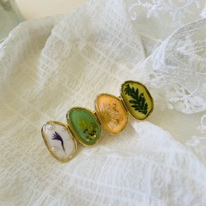 Barrette à <span class=keywords><strong>cheveux</strong></span> vintage en perles et <span class=keywords><strong>fleurs</strong></span> séchées, barrette à <span class=keywords><strong>cheveux</strong></span> en forme de fleur séchée, super féerique, tempérament éternel, barrette latérale - Product Image 4