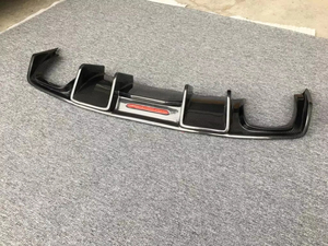 Chất Lượng Cao Sợi Carbon Phía Sau Bumper Lip Spoiler Phía Sau Khuếch Tán Bảo Vệ Cho <span class=keywords><strong>Audi</strong></span> A4 S4 B8.5 2012-2016 - Product Image 4
