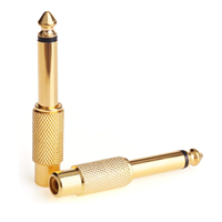 RCA à 1/4 Adaptateur RCA Femelle vers 6.35mm 1/4 pouce Mâle Mono TS D'interconnexion Audio Adaptateur