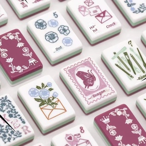 Fichas de Mahjong Americanas de Acrílico - Tamaño 32, Cuatro Capas, Tamaño 36; Juego de 160 Fichas para Mezclar a Mano; Juego de Mahjong de Viaje en Caja de Cartón - Product Image 4