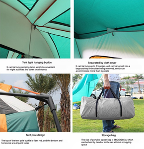 Tenda da Campeggio Automatica Personalizzata per <span class=keywords><strong>5</strong></span>+ Persone, Doppio Strato, Quattro <span class=keywords><strong>Stagioni</strong></span>, Portatile, Impermeabile 2000mm/3000mm, in Tessuto Oxford 210D - Product Image 6