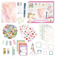 Individuelles Wasserfestes Tagebuch-Set für Kinder und Teenager-Mädchen Schreibwaren-Geschenkbox Kreative Klebeband-Aufkleber Notizbuch Supermarkt