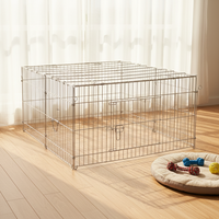Enclos à lapins en métal personnalisé, motif solide, clôture en fil métallique facile à assembler, enclos extérieur durable pour animaux de compagnie, plusieurs tailles
