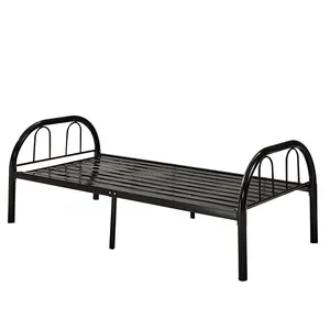 durable metal single bed high quality staff dormitory bed