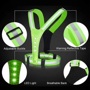 Led الشرطة سترة عاكسة عاكس جاكيتات سترة عاكسة led عاكس صدرة للجري - Product Image 4